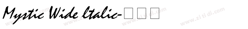 Mystic Wide ltalic字体转换